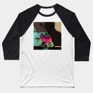 FROM THE PLANET Glitch Art Trippy Animal Baseball T-Shirt